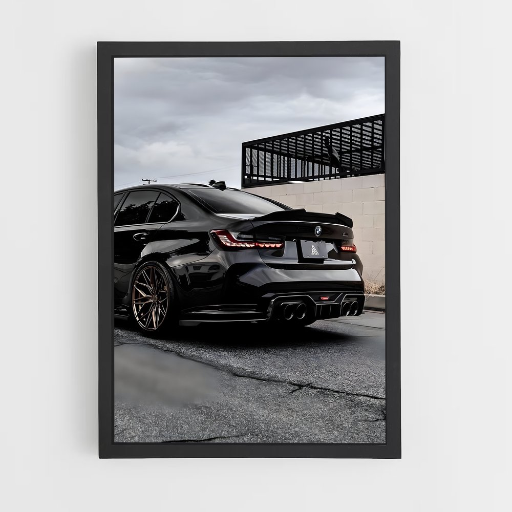 Poster Noir Élitiste – affiche BMW (vue 2)